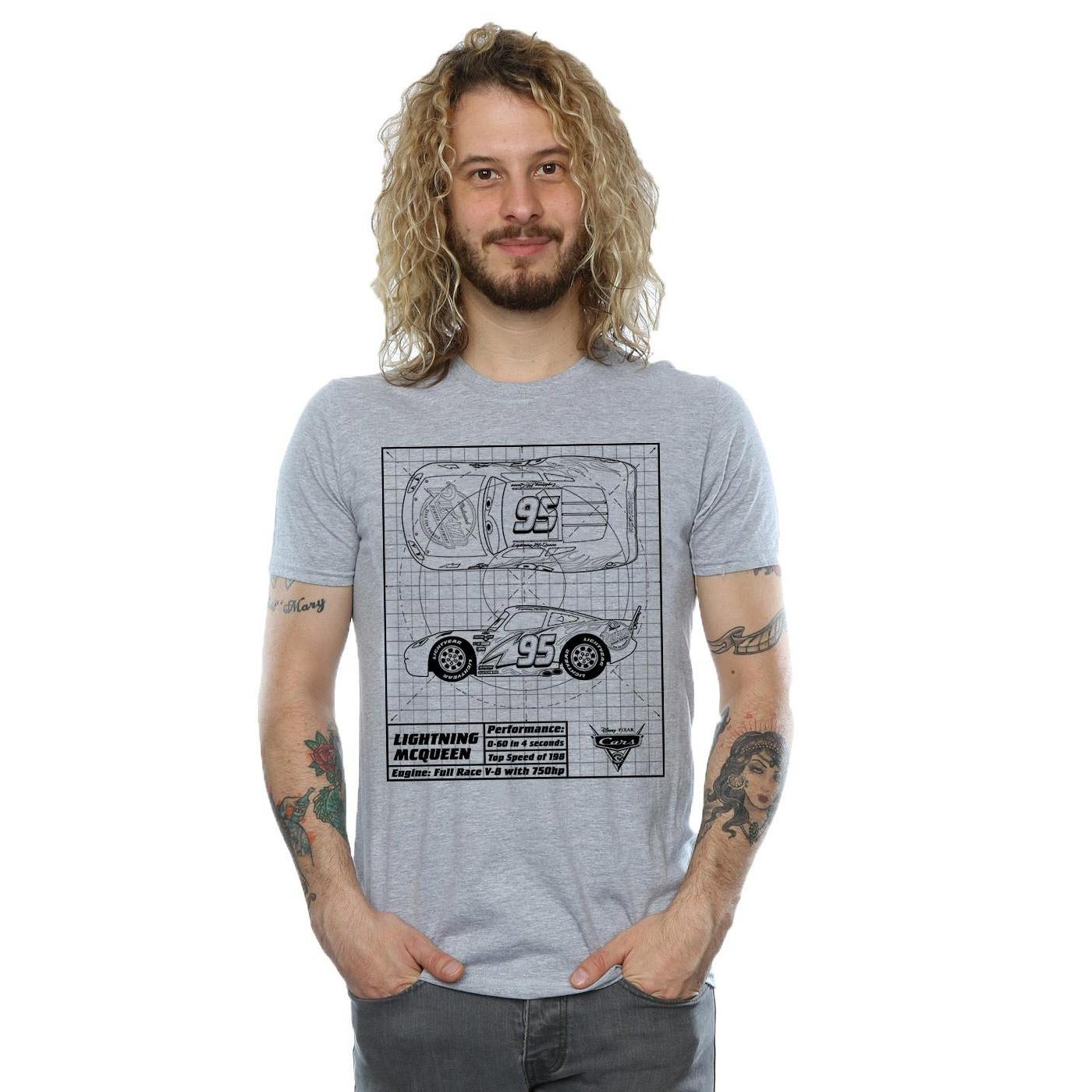 Cars Lightning McQueen Blueprint T-Shirt  