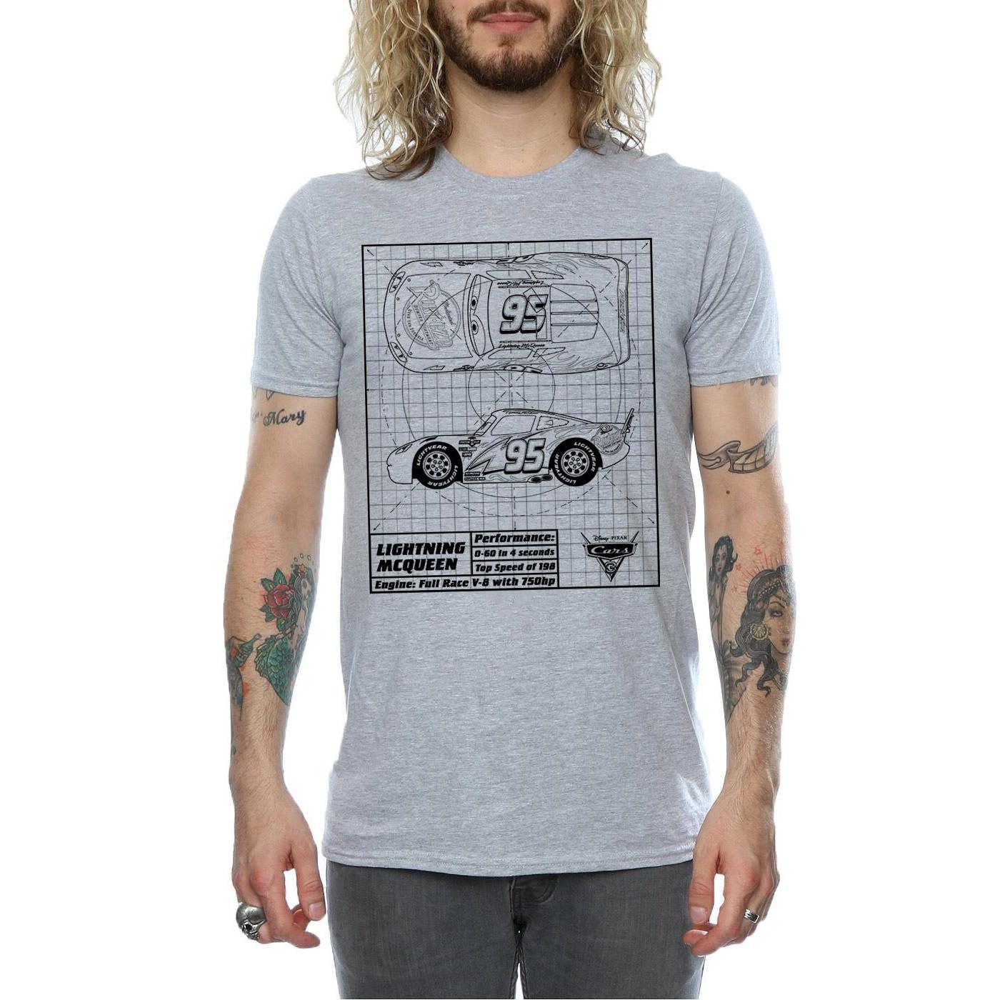 Cars Lightning McQueen Blueprint T-Shirt  