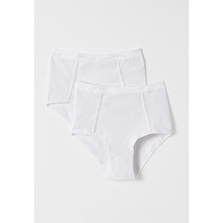 Damart  Lot de 2 culottes effet ventre plat, en coton extensible. 