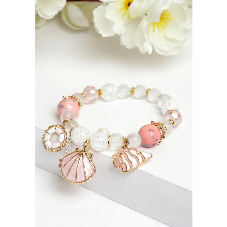 AVANT-GARDE PARIS  Bracciale Boho con Perline a Seme di Conchiglia 