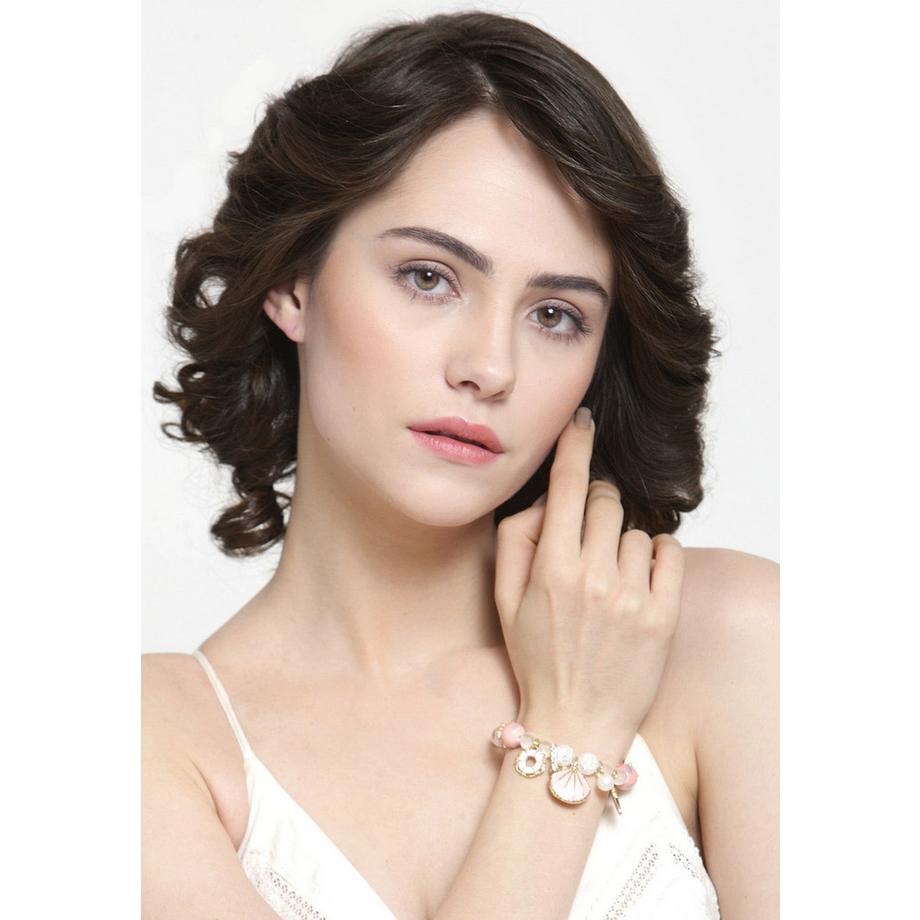 AVANT-GARDE PARIS  Bracciale Boho con Perline a Seme di Conchiglia 