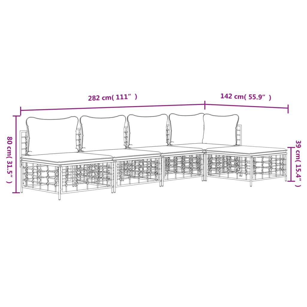 VidaXL Garten lounge set poly-rattan  