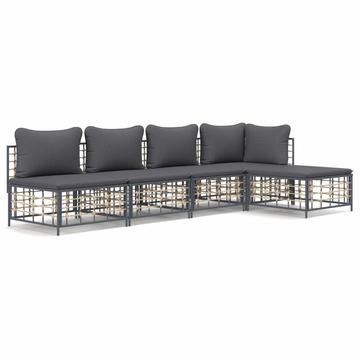 Garten lounge set poly-rattan