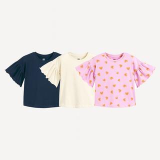 La Redoute Collections  3er-Pack T-Shirts mit kurzen Volantärmeln 