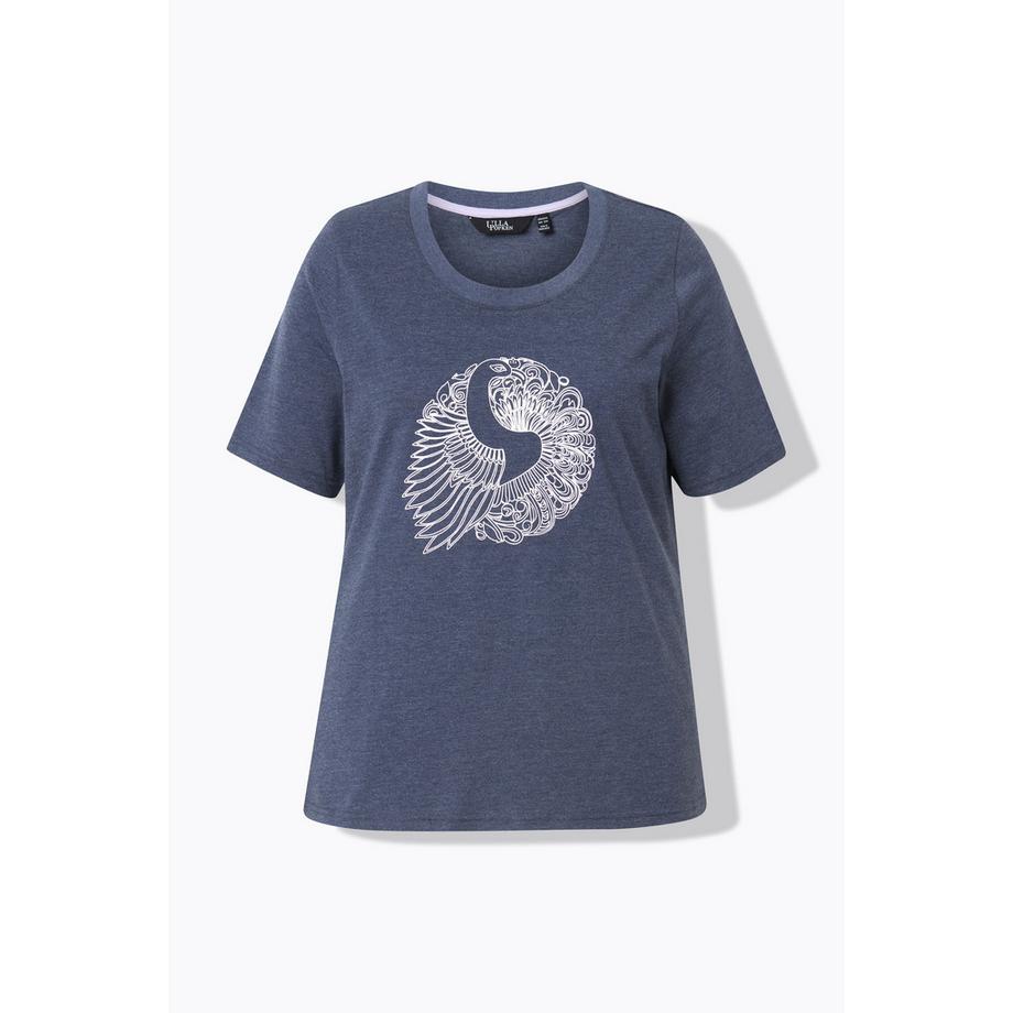 Ulla Popken T-shirt Classic Motif Animal Col Rond Manches Courtes  