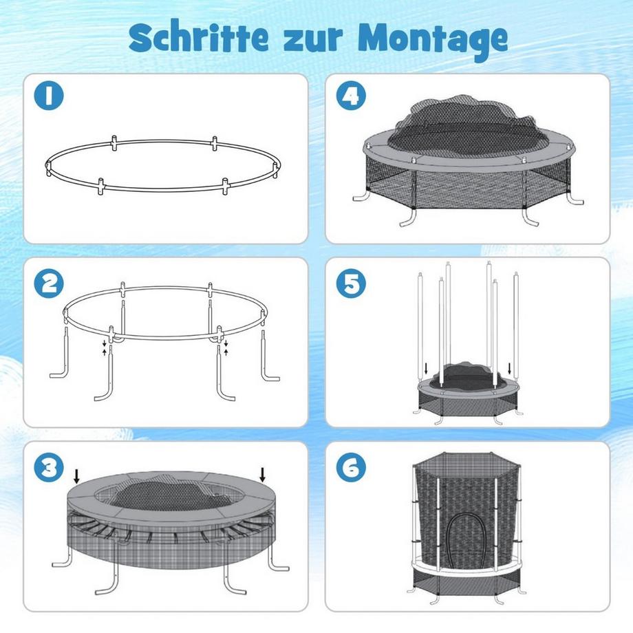 Northix Kindertrampolin mit Sicherheitsnetz  