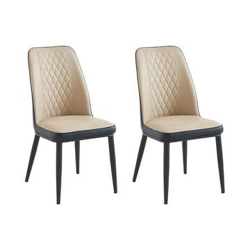 Lot de 2 chaises en simili métal MILDURA