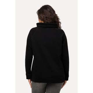 Ulla Popken  Sweat-shirt à col montant et manches longues, poches, flocon de neige 