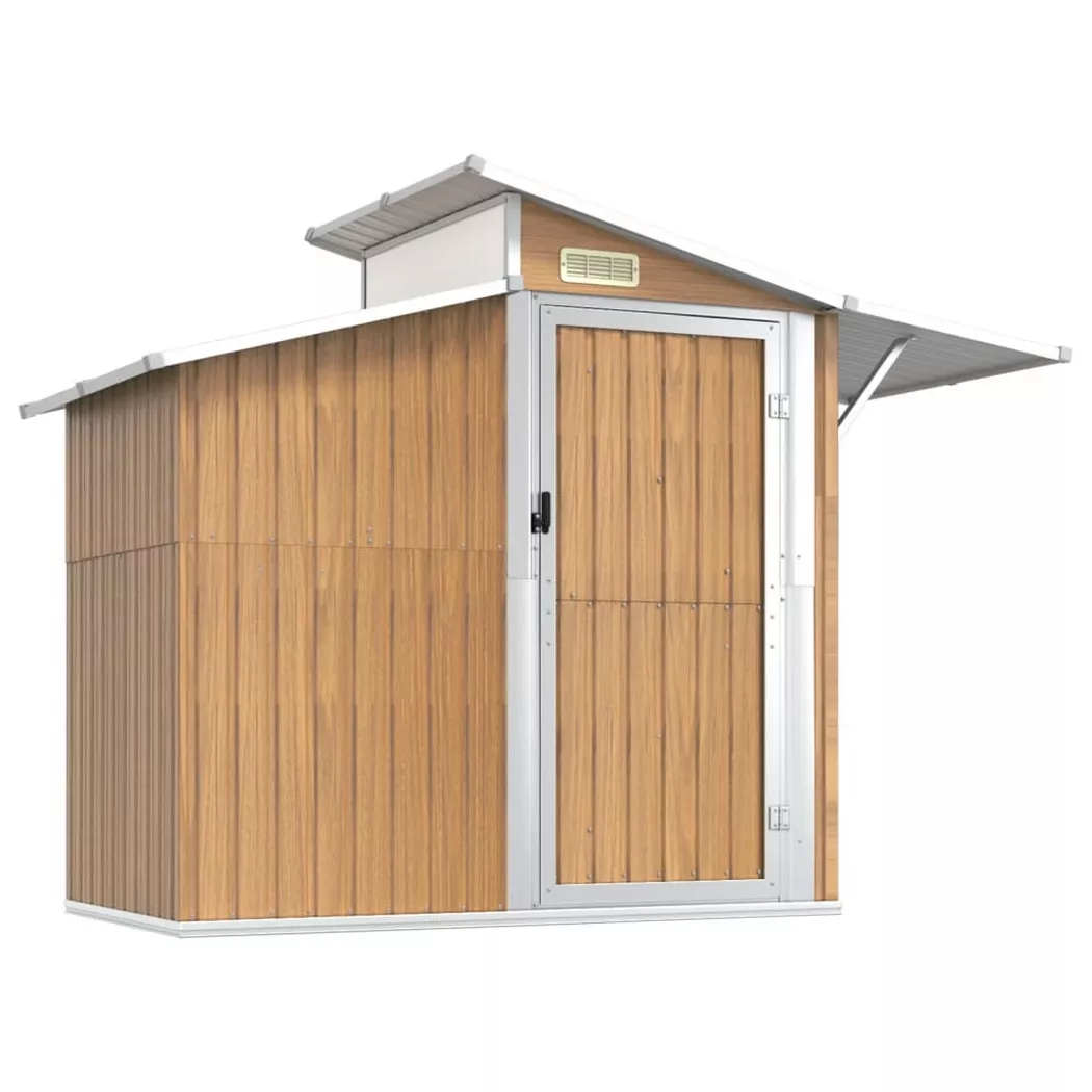 VidaXL - Abri de jardin acier, One Size, Marron