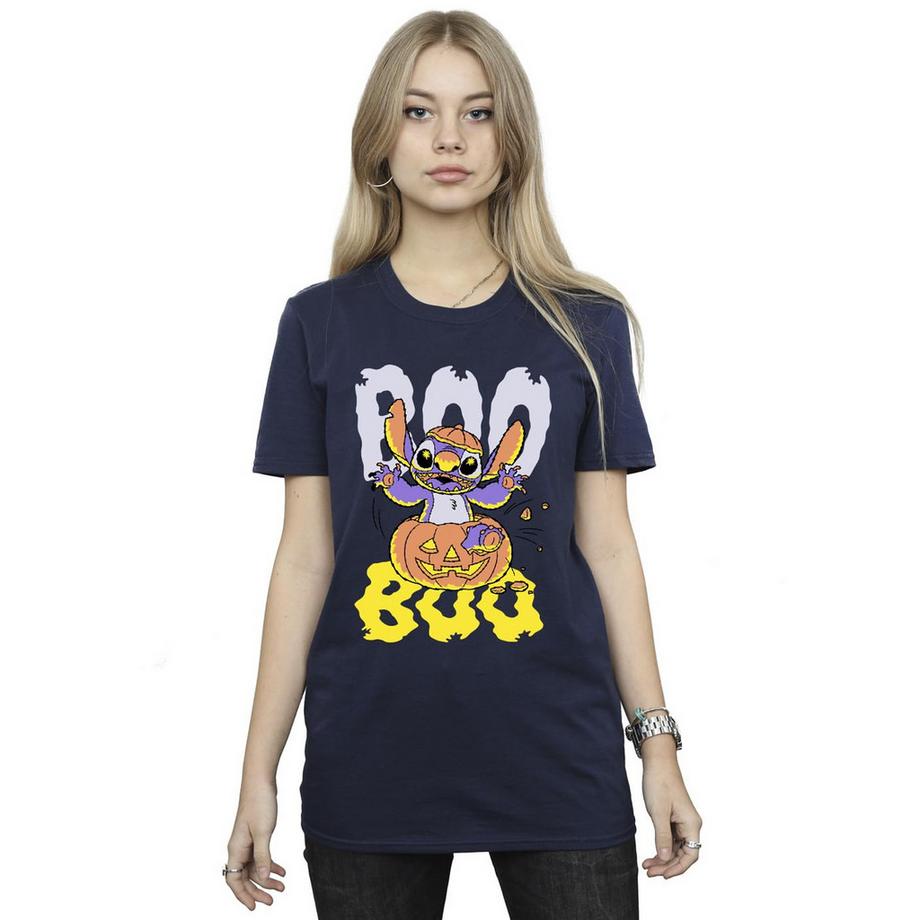 Lilo & Stitch Boo Jack-o-Lantern Relaxed Fit T-Shirt  