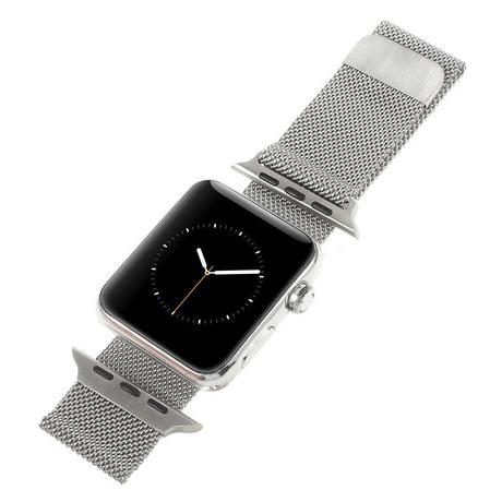 Cover-Discount  Apple Watch 38 / 40mm - Bracelet milanais en acier inoxydable argenté 