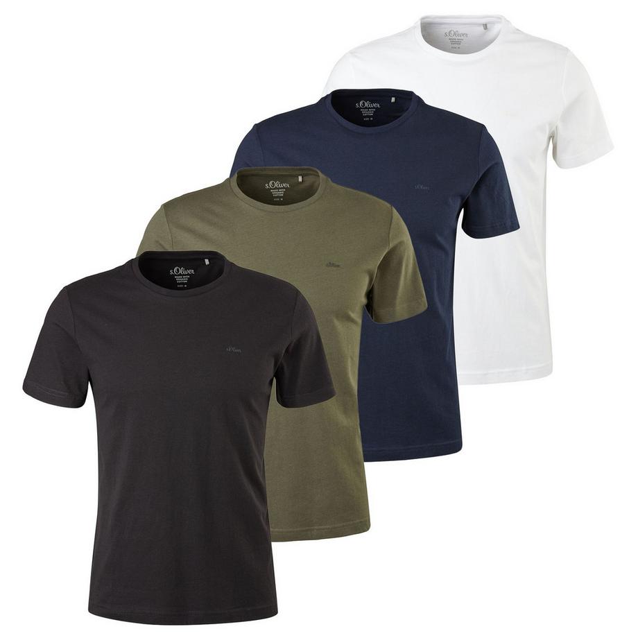 T-shirt  Pack de 4 Confortable à porter-Basic T-Shirt