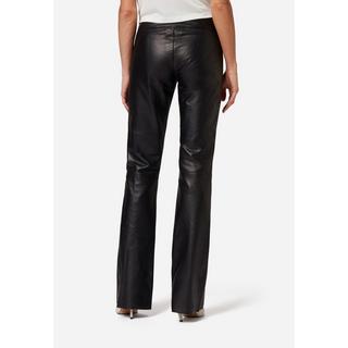 RICANO  Pantalon en cuir s, coupe basse 2, design simple avec une coupe boot cut. 