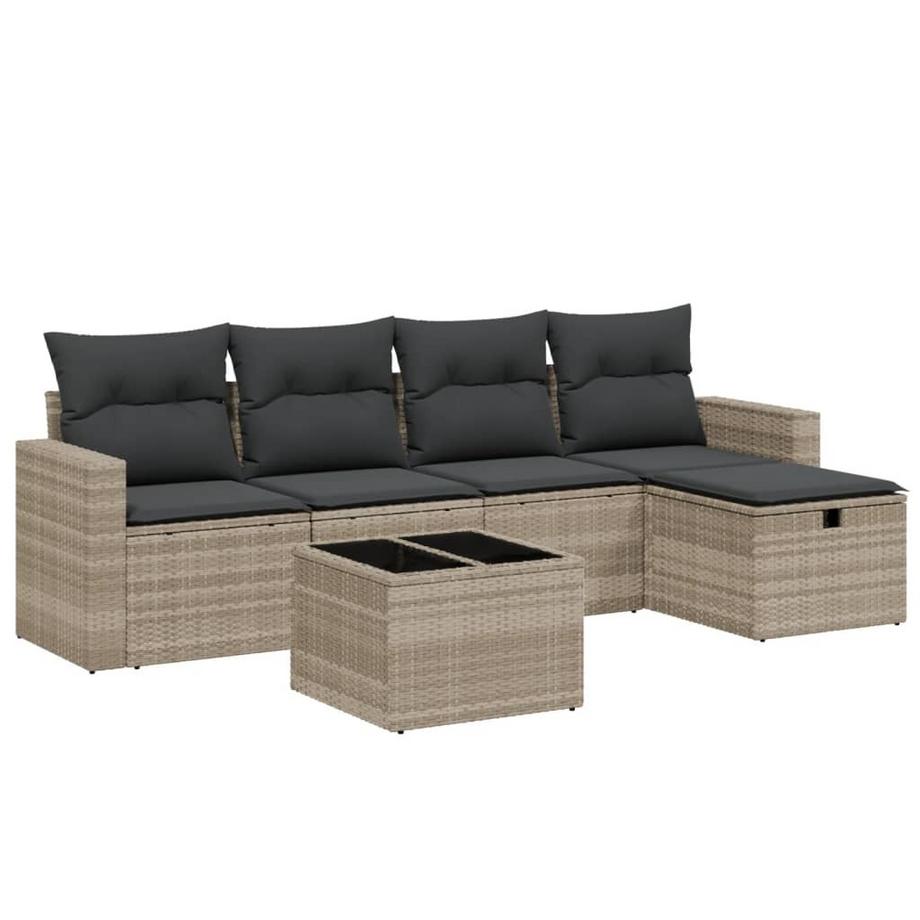 set divano da giardino Polirattan