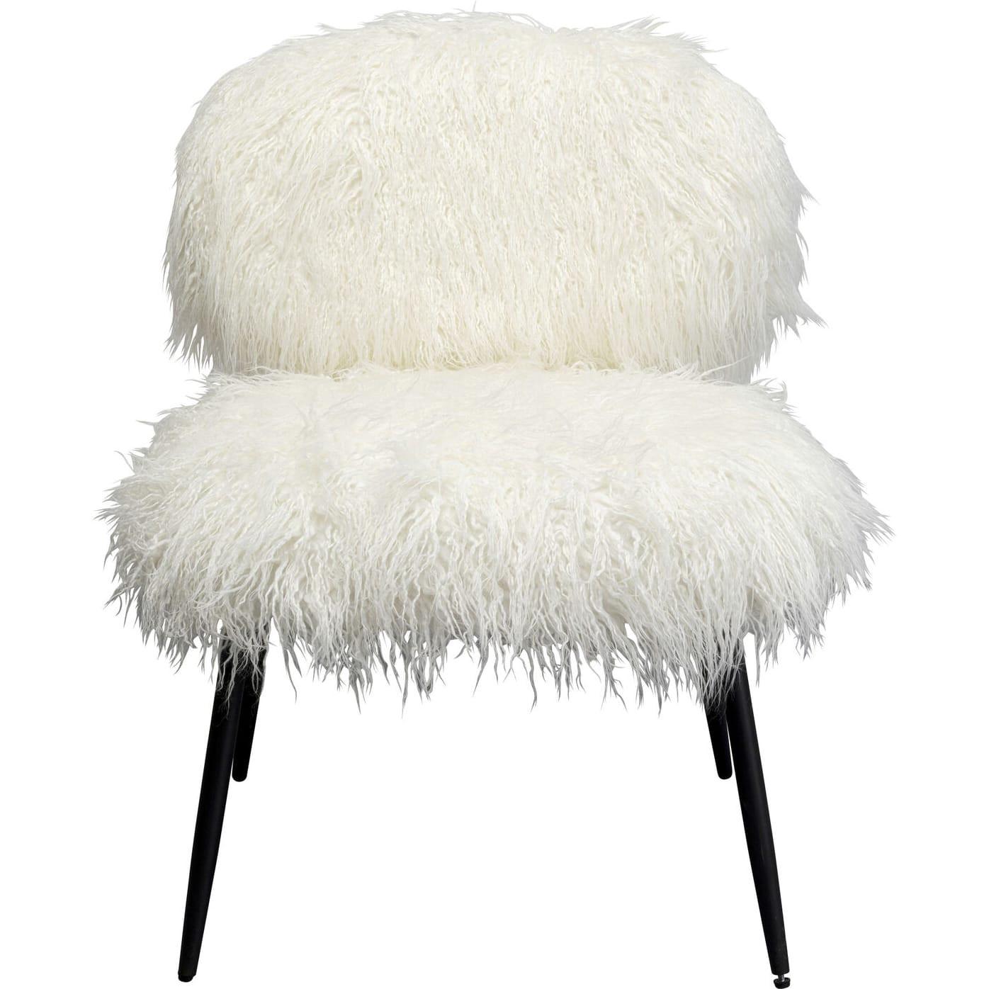 KARE Design Fauteuil poilu blanc  