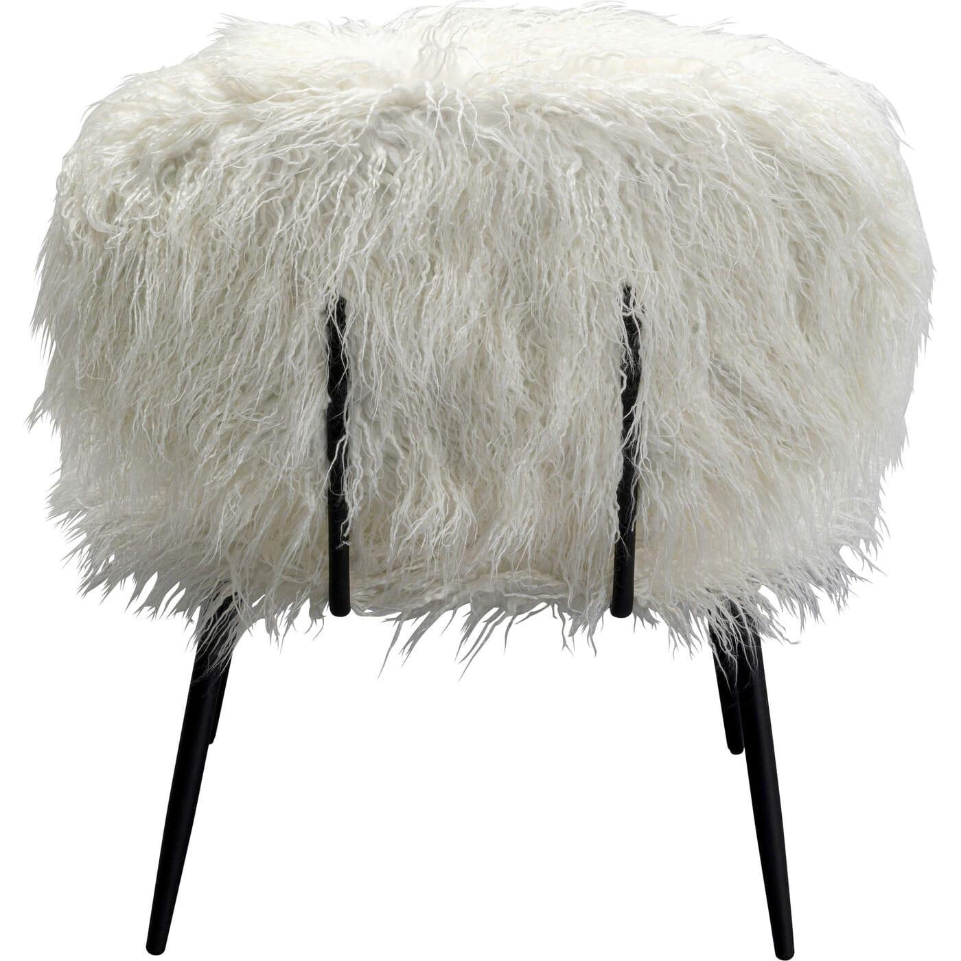 KARE Design Fauteuil poilu blanc  