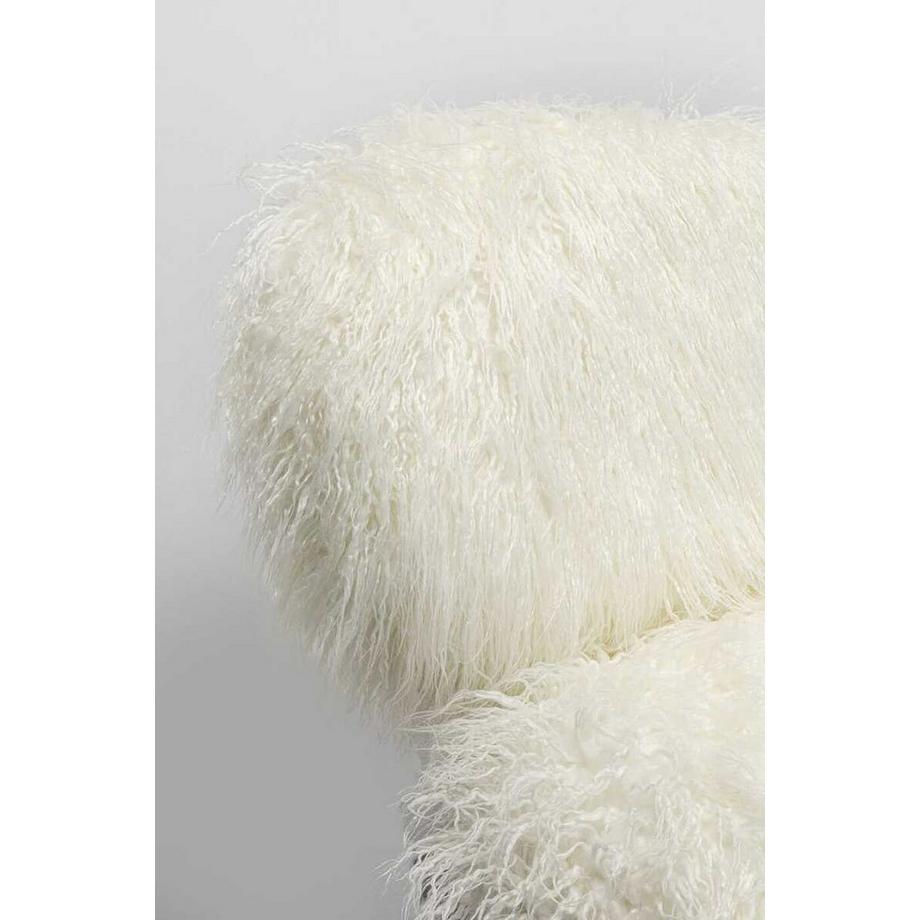 KARE Design Fauteuil Hairy blanc  