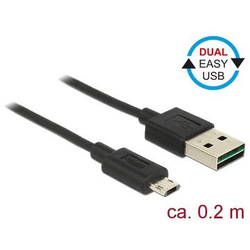 84804 USB Kabel 0,2 m USB 2.0 USB A Micro-USB B Schwarz