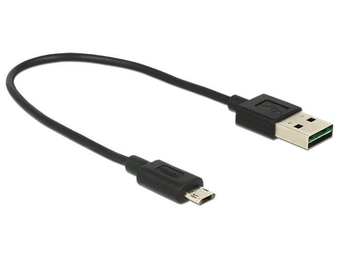 DeLock  84804 USB Kabel 0,2 m USB 2.0 USB A Micro-USB B Schwarz 