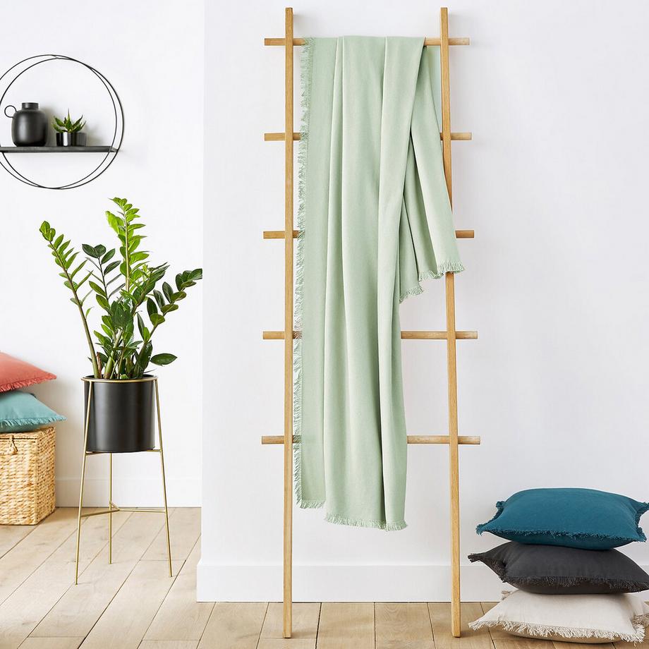 Decke Panama aus Baumwolle mit Fransenabschlüssen