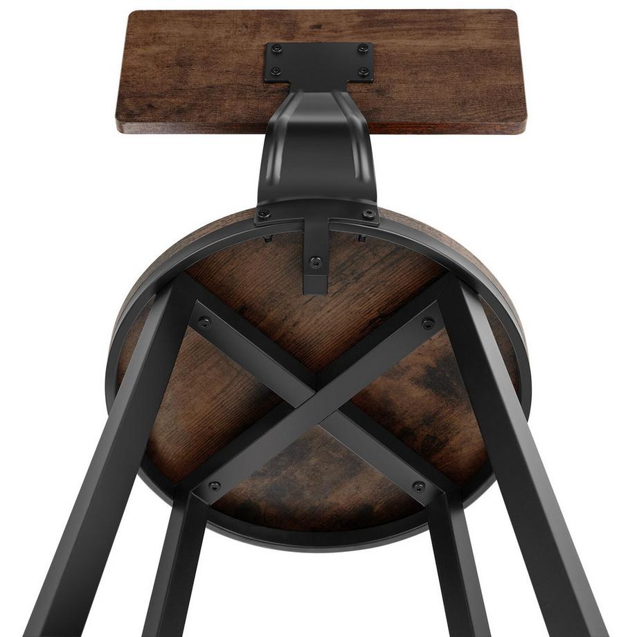 Tectake Lot de tabourets de bar POOLE avec grands dossiers confortables  