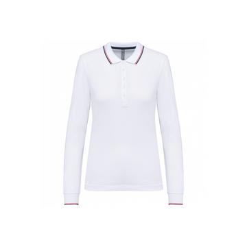 polo a anica lunga in piqué