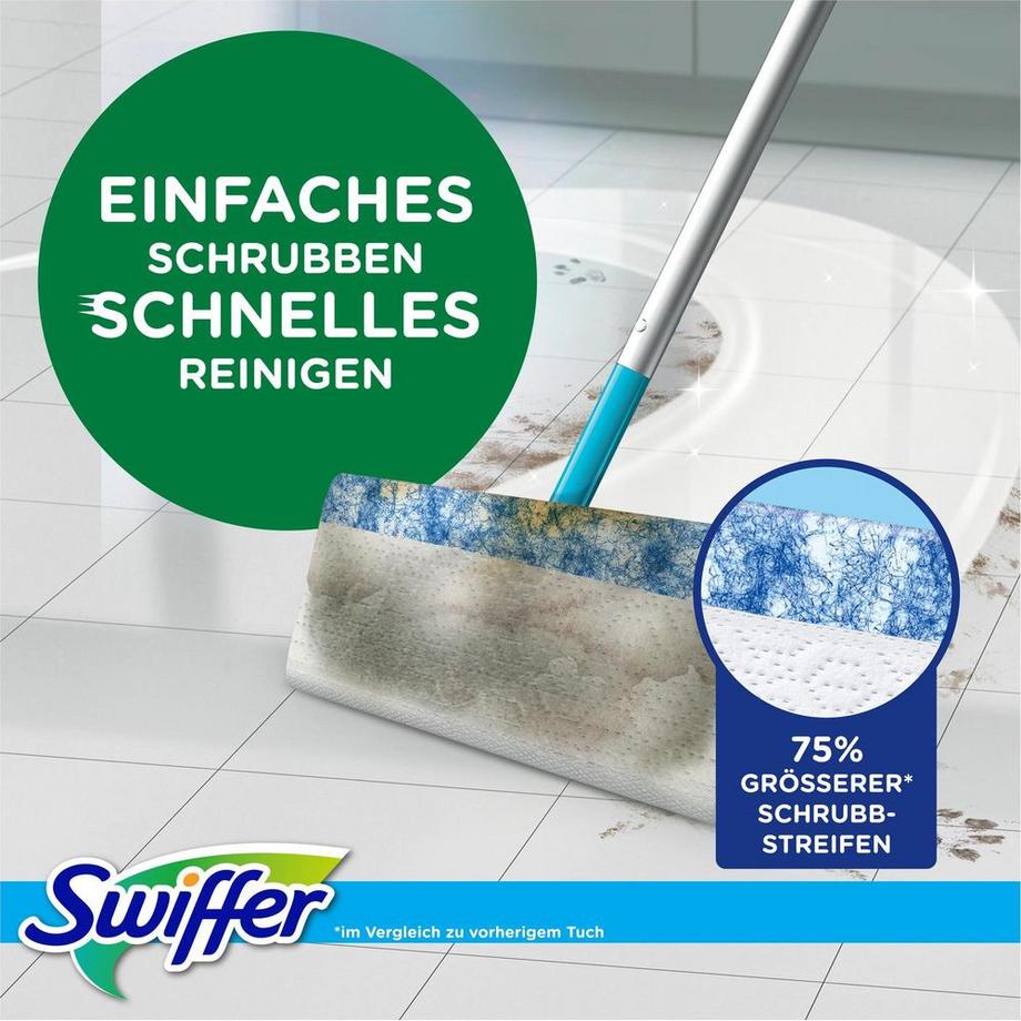 Swiffer  Starterset Wischmopp + 6 feuchte Mopps 