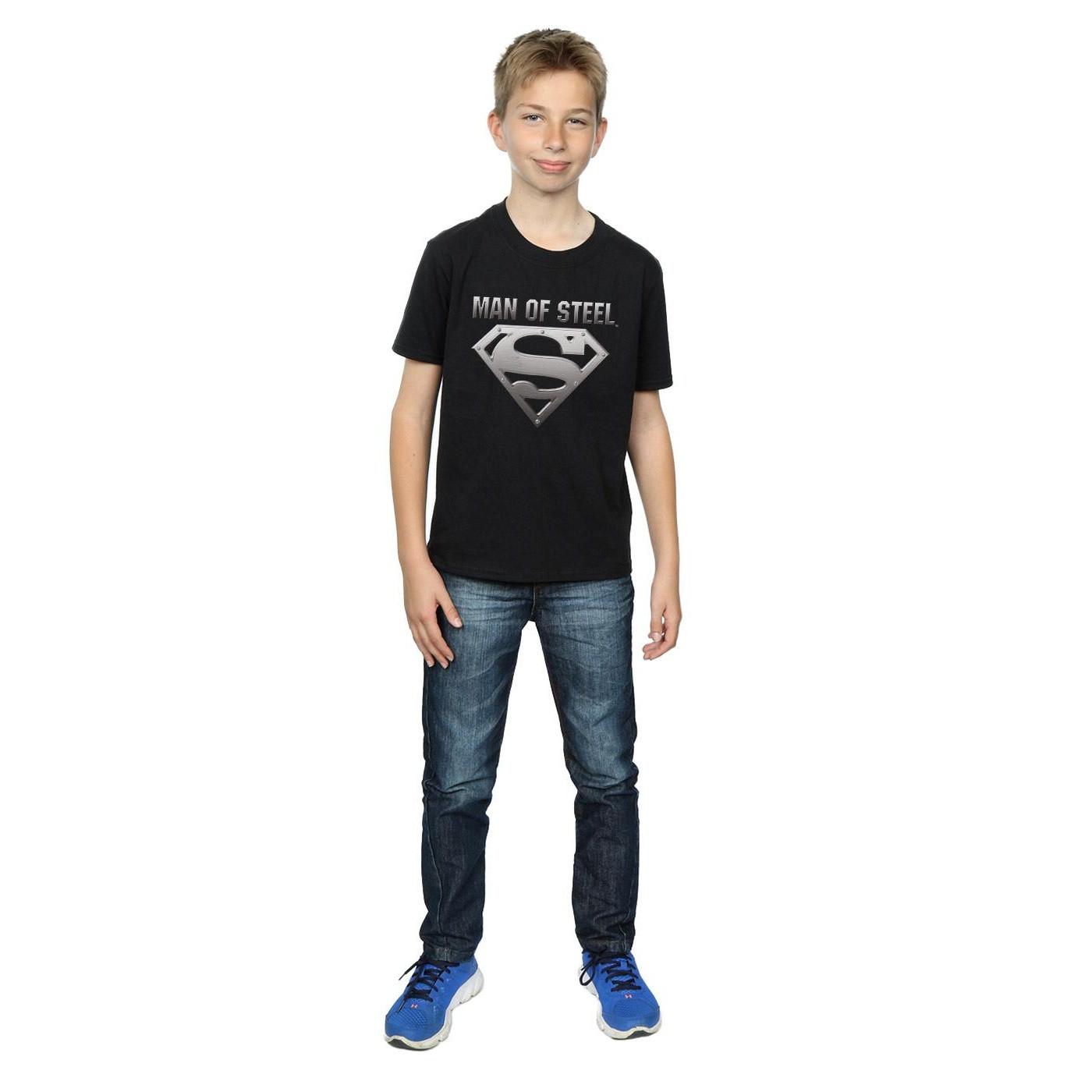 DC COMICS  Tshirt SUPERMAN MAN OF STEEL SHIELD 