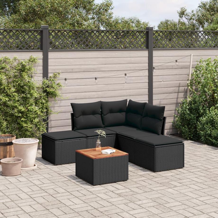 VidaXL set divano da giardino Polirattan  