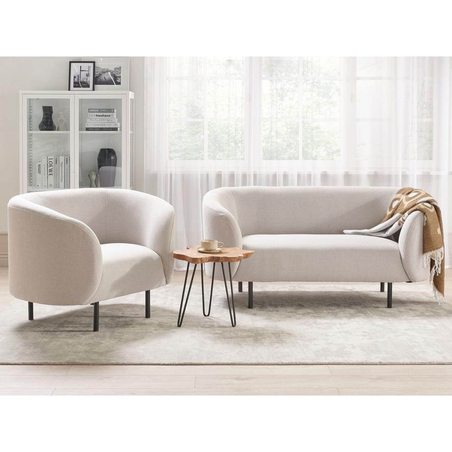 Beliani Wohnzimmer Set aus Stoff  LOEN  