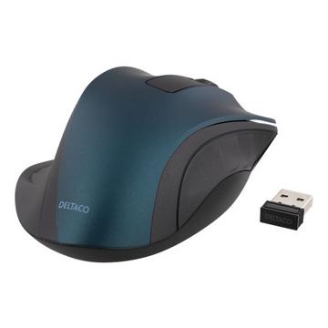 Souris ergonomique sans fil Deltaco - Bleue