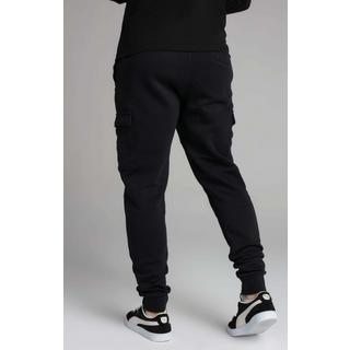 Sik Silk  Sweatpants Black Essential Cargo Jogger 