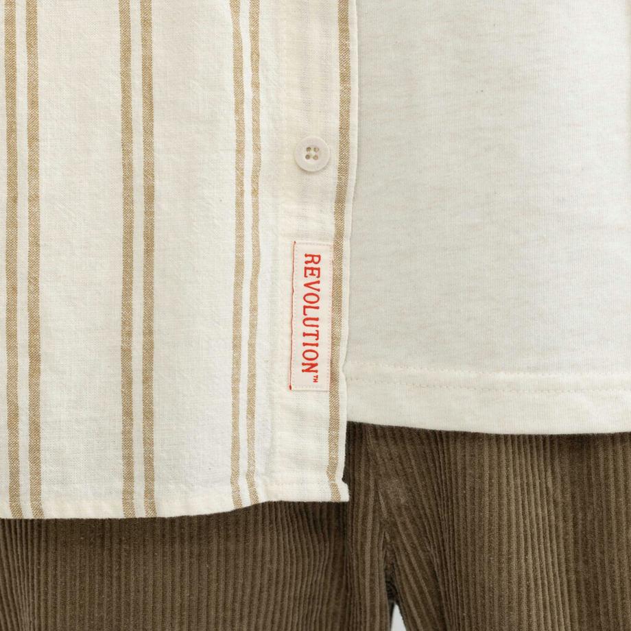 Revolution Chemise Ample Rayée Manches Longues  