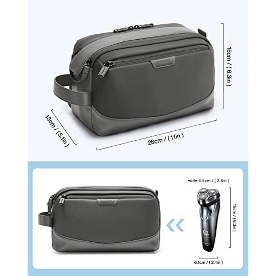 Only-bags.store  Kulturtasche, Leder Reisekultur Organizer, Dopp Kit Wasserdichte Rasiertasche für Kulturzubehör, 