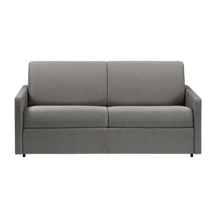 Vente-unique Schlafsofa 3Sitzer Stoff Liegefläche mit Lattenrost mit breiten Latten 1Matratze CALIFE  