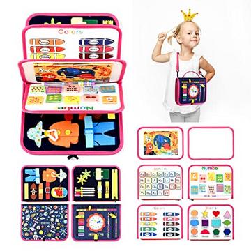 Busy Board Spielzeug Activity Board Baby Sensorik Spielzeug Motorikspielzeug 5-Schichten Quiet Book
