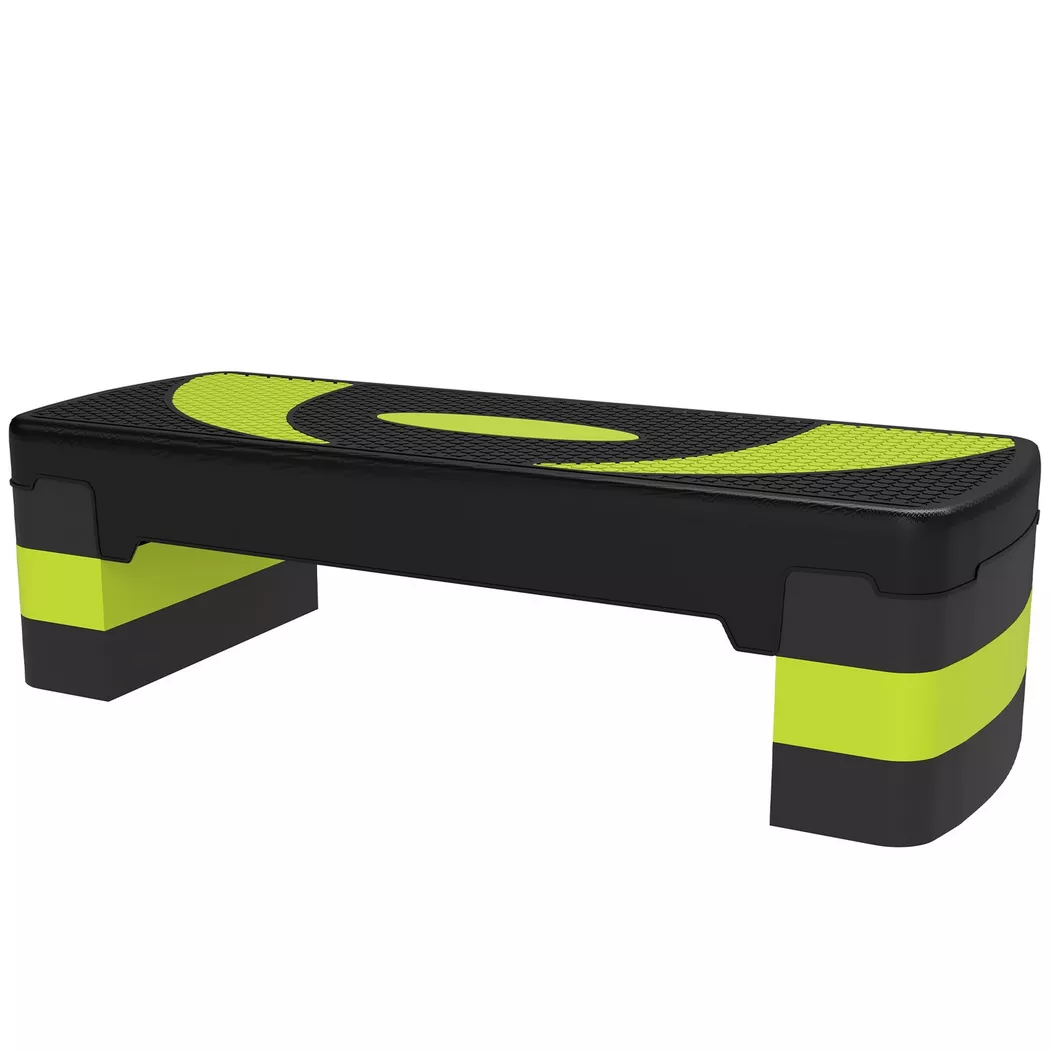 Northio - Steppbrett Aerobic-Stepper höhenverstellbar mit 3 Stufen (10/15/20 cm) Fitness Heimtrainer für Indoor Outdoor Belastbarkeit bis 150 kg Grün, One Size