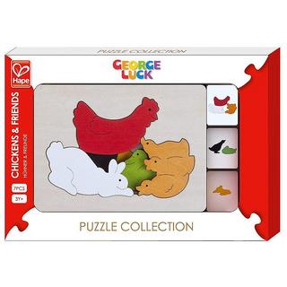 Hape  Puzzle Hühner und Freunde (7Teile) 