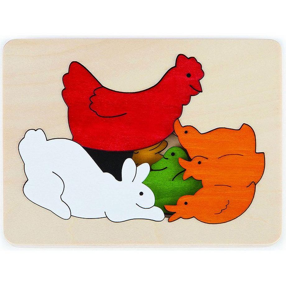 Puzzle Hühner und Freunde (7Teile)