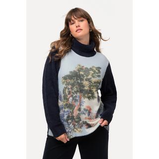 Ulla Popken  Pullover dolcevita con paesaggio e maniche lunghe 