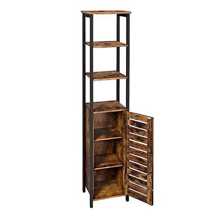 Pricenet Armoire de rangement haute industrielle rustique avec étagères  