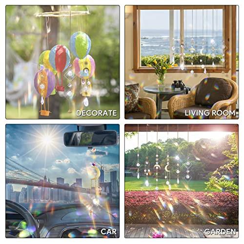 Alopini 6 Stück Sonnenfänger Kristall Fenster hängend Windspiel Regenbogen  