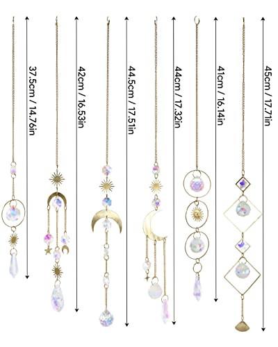 Alopini 6 Stück Sonnenfänger Kristall Fenster hängend Windspiel Regenbogen  