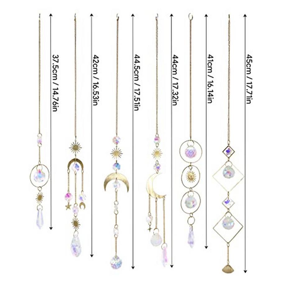 Alopini 6 Stück Sonnenfänger Kristall Fenster hängend Windspiel Regenbogen  