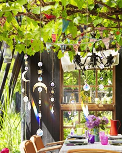 Alopini 6 Stück Sonnenfänger Kristall Fenster hängend Windspiel Regenbogen  