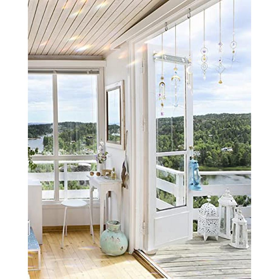 Alopini 6 Stück Sonnenfänger Kristall Fenster hängend Windspiel Regenbogen  