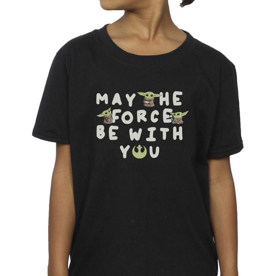 STAR WARS  Tshirt THE MANDALORIAN MAY THE FORCE BE WITH YOU 