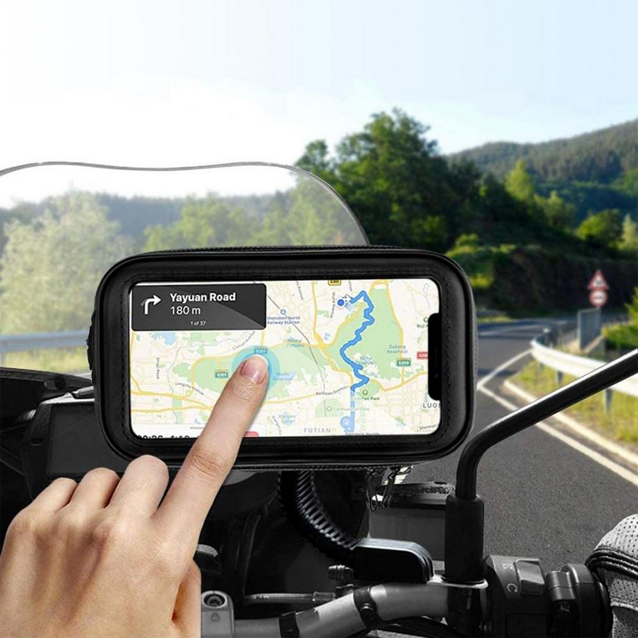Avizar  Wasserdichte Motorradhalterung Schwarz 