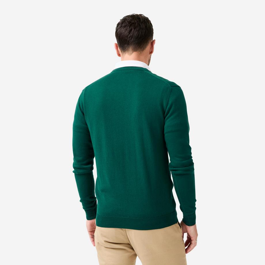 INESIS  Pullover golf uomo scollo a V cotone 