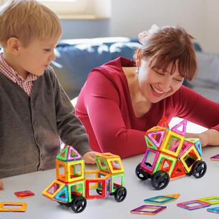 Activity-board  Blocs de construction magnétiques 60 pièces, jouets magnétiques, aimants pour cadeaux 